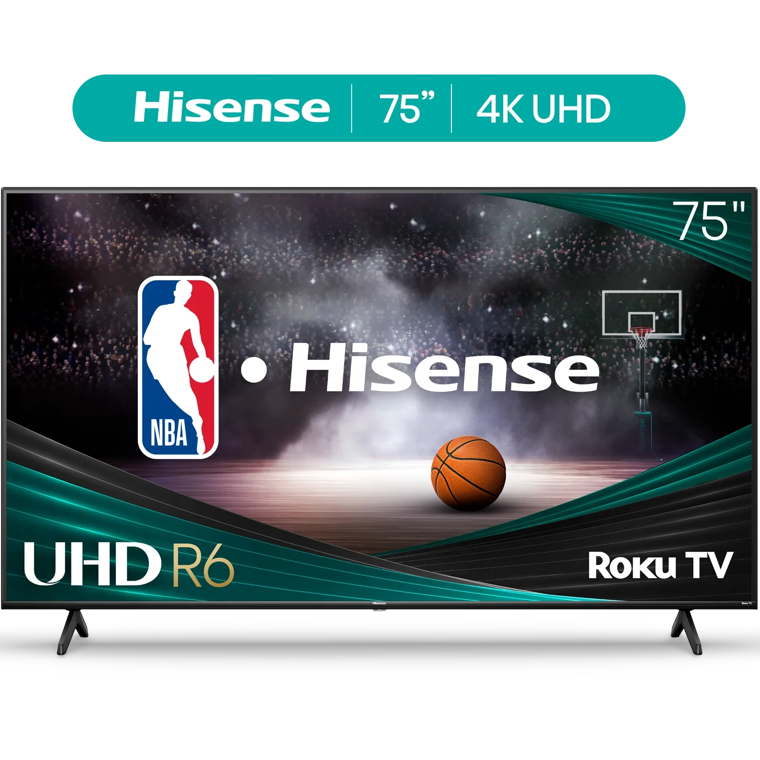 Hisense 75" Class 4K UHD LED LCD Roku Smart TV HDR R6 Series 75R6E4